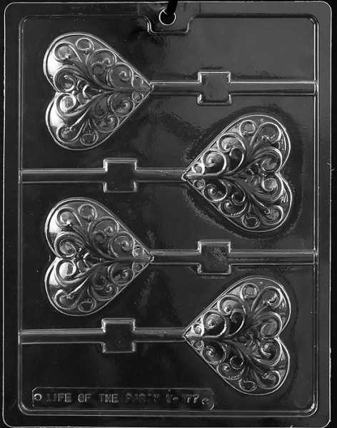 Heart Swirl Sucker C. Mold 4 CAV