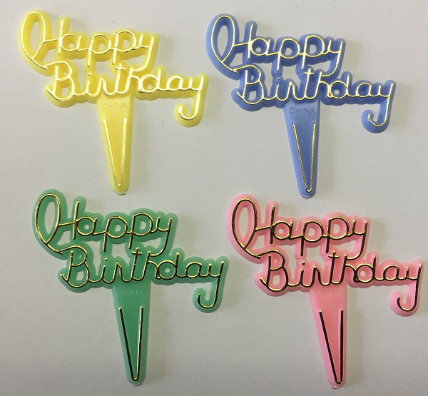 Happy Birthday Script Pick 2" 144 CT