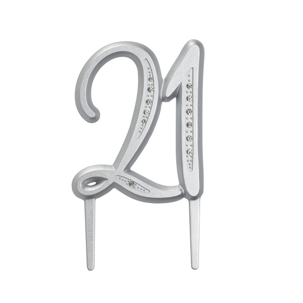 Diamond Monogram Milestone "21" 3 1/2"