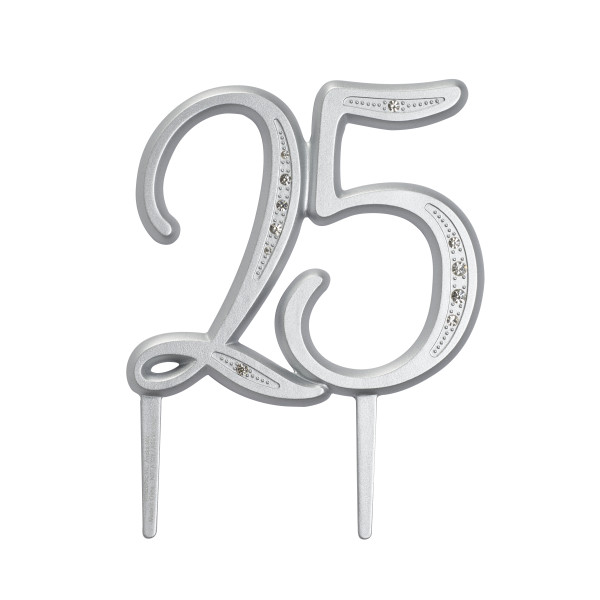 Diamond Monogram Milestone "25" 3 1/2"