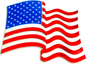 USA Flag Plaque 24 CT