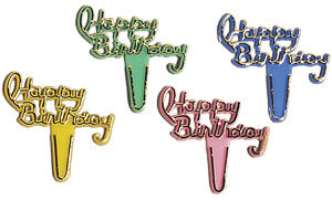 Happy Birthday Picks 2 1/2" 144 CT
