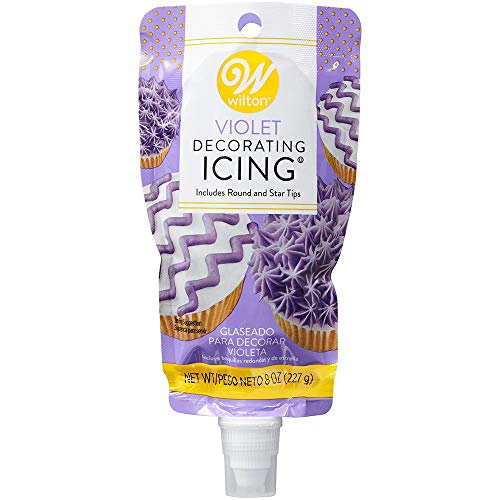 Violet Icing Pouch w/tips 8 OZ