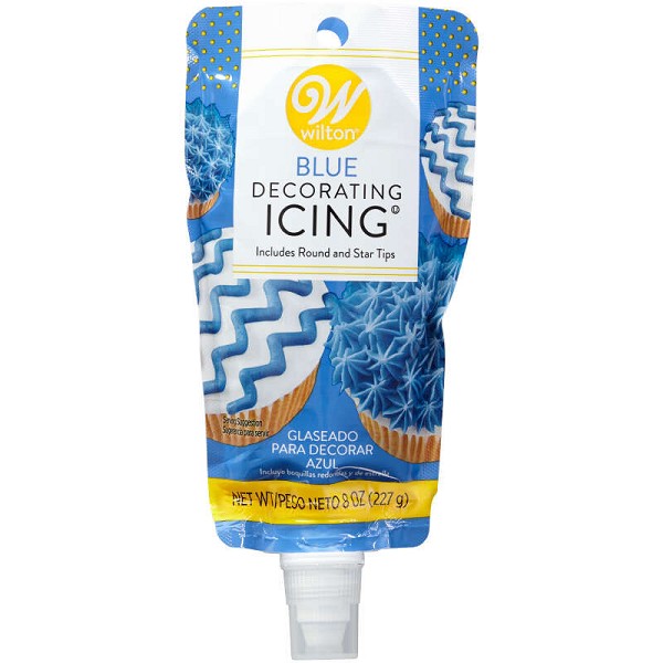 Blue Icing Pouch w/tips 8 OZ