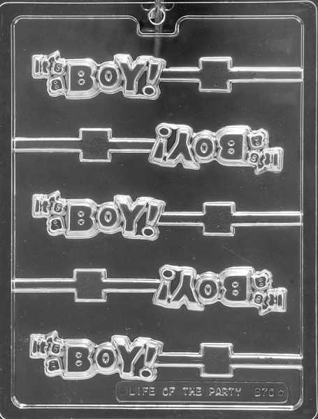 It's a Boy Sucker Candy Mold 5 CAV