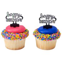 Neon Happy Birthday DecoPics 2 1/2" 72 CT