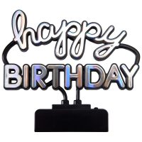 Neon Happy Birthday Sign Layon 5 1/4" x 4 1/2" 12 CT
