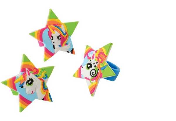 Unicorn Rubber Assorted Rings 1 1/2 12 CT