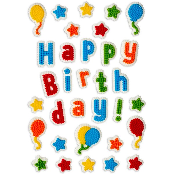 Happy Birthday Dot Matrix 33 PCS
