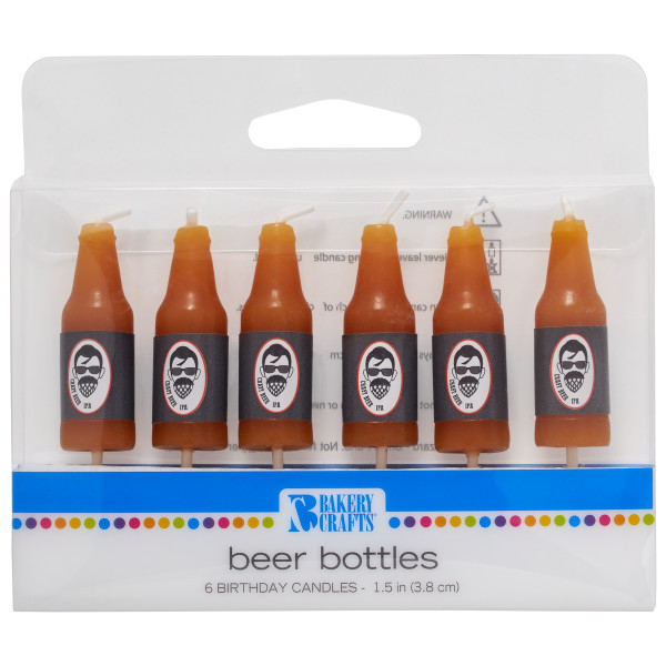 Beer Bottle Candle 6 CT
