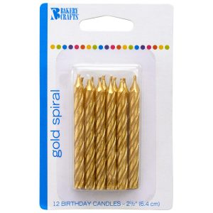 Gold Spiral Candle 6 CT