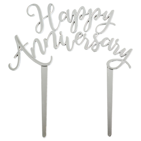 Silver Happy Anniversary Layon 6 CT
