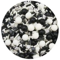 Glam Mix Wh & Bk Jimmies SI stars 1 LB