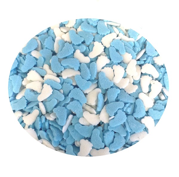 Baby Feet Blue Quins 5 OZ