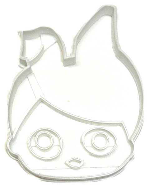 LOL Little Outrageous Littles Suprise Hops Face White Bunny Ears Cookie Cutter