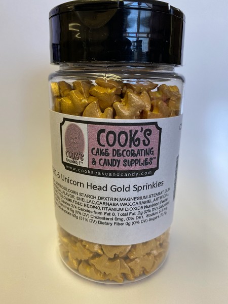 Unicorn Head Gold Sprinkles 5 OZ - Image 2
