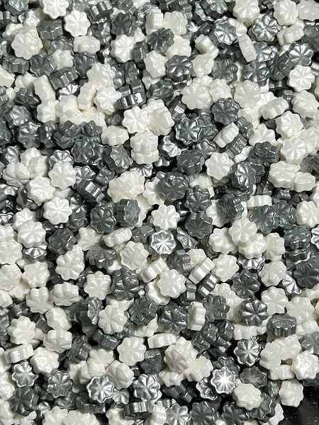 White & Silver Sprinkles 5 LB