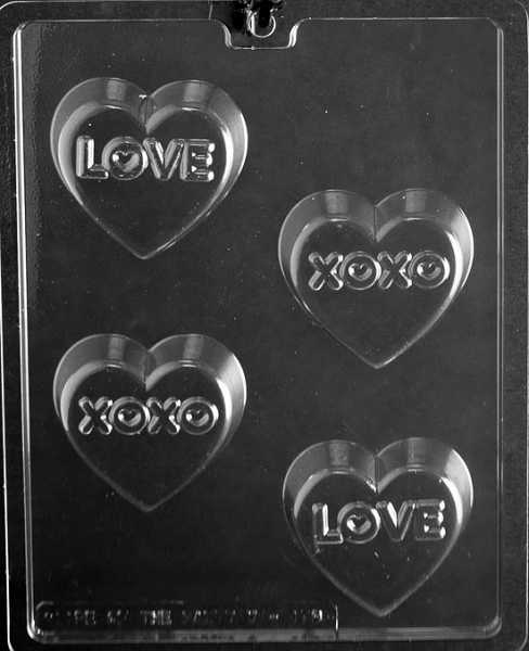 Love, XO Cookie Candy Mold 4 CAV