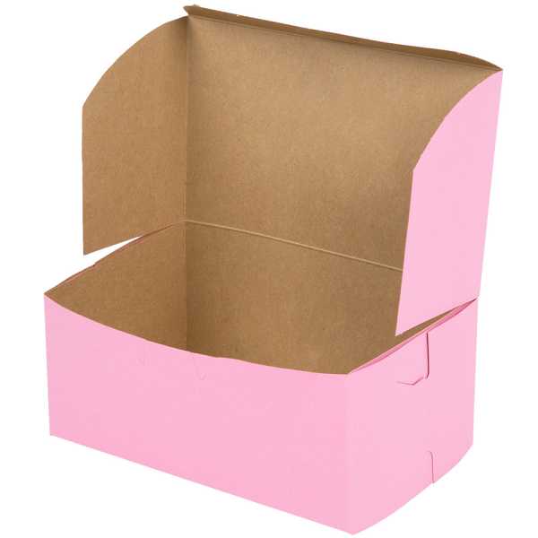 8" x 5" x 3 1/2" Pink Cake Box 250 CT