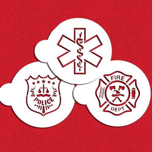 First Responders Cookie Stencil Set