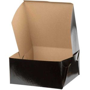 10″ x 10″ x 5″ Black Cake Box 100 CT