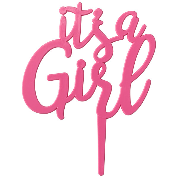 It's a Girl Cake Topper 12 CT - Image 2