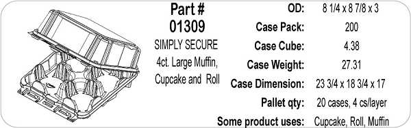 Cupcake Container Jumbo Holds 4 200 CT