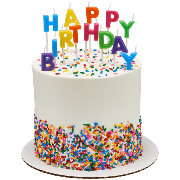 Bright Happy Birthday Letter Candles 6 Set - Image 2