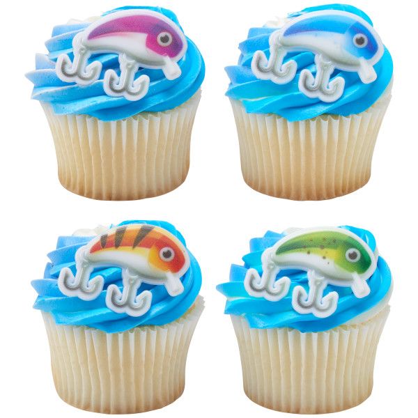 Fishing Lure Assortment Cupcake Rings 72 CT