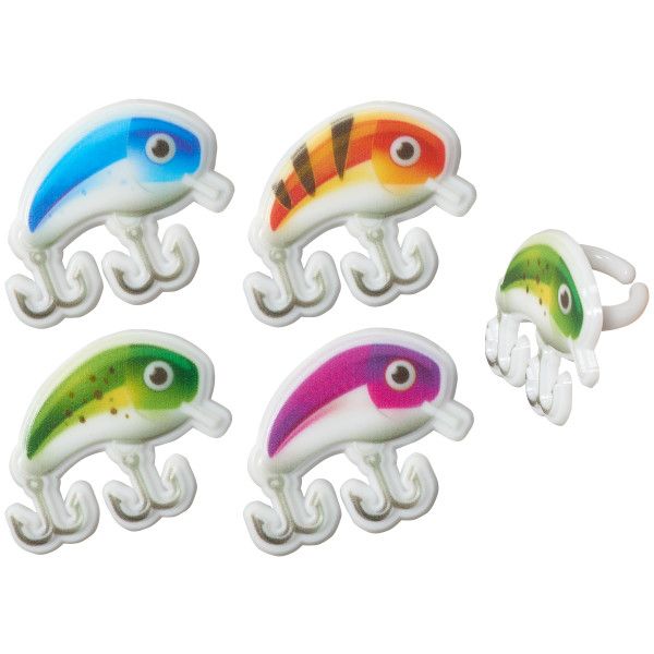 Fishing Lure Assortment Cupcake Rings 72 CT - Image 2