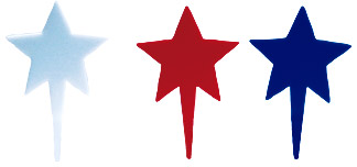Star Patriotic Picks Red, White & Blue 3" 144 CT