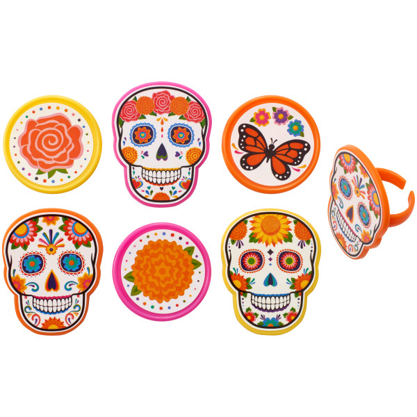 Dia de los Muertos Assortment Cupcake Rings 144 CT - Image 2