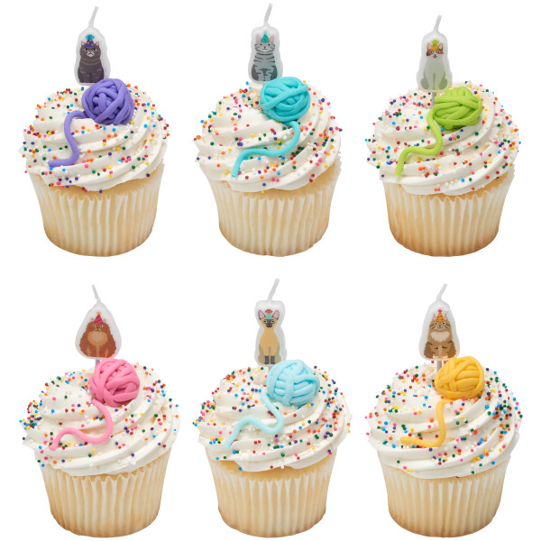 Party Cats Shaped Candles 6 pcs 6 CT - Image 2