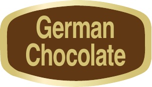 German Chocolate Labels 500 CT