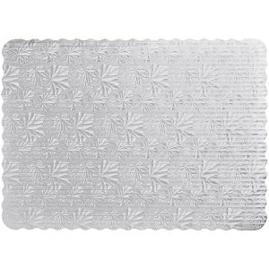 1/2 Sheet SILVER Scalloped 50 CT