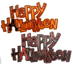 Happy Halloween Plaques Assorted 4" 36 CT