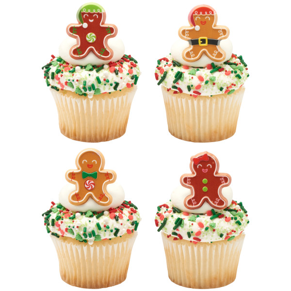 Gingerbread Friends Cupcake Rings 144 CT - Image 2