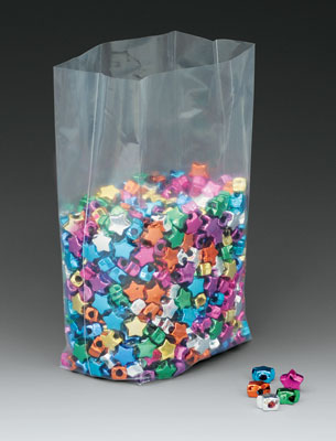 8" x 4" x 15" Low Density Gusseted Poly Bag (1 mil) 100 CT