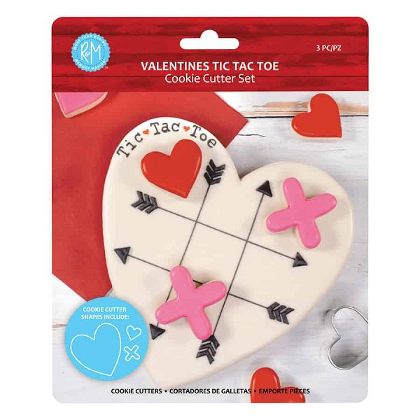 Valentine's Tic Tac Toe 3 PC Cookie Cutter Set