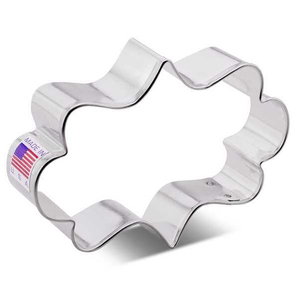 Long Fancy Plaque Cookie Cutter 4 1/8" EA