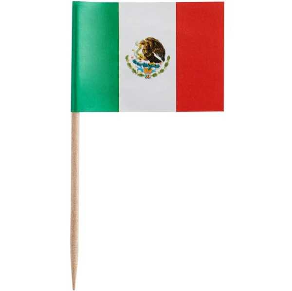 Mexican Flag Pick 2 1/2" 100 CT