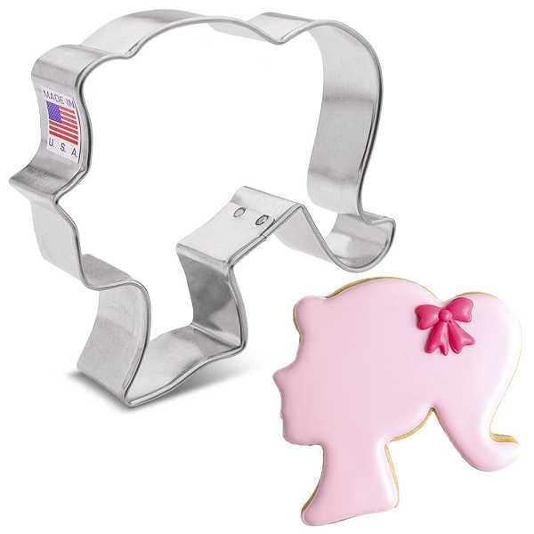 Doll Head Cookie Cutter 4" EA