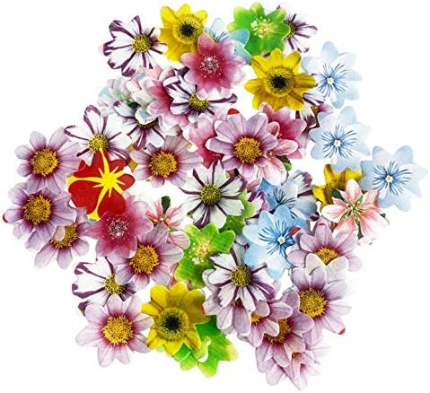 Edible Wafer Paper Mini Flower Cupcake Toppers 48 CT