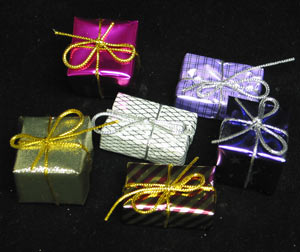 Large Fancy Wrapped Presents 1 1/2"- 2" 24 CT