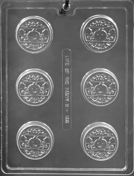 Pumpkin, Ghost, Spider, Web Cookie Candy Mold 6 CAV