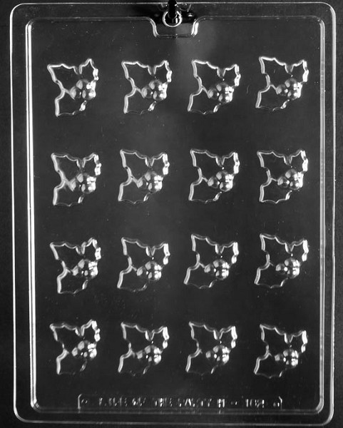 Bite Size Holly Leaves Mold 16 CAV