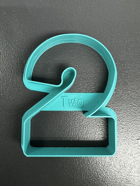 Number 2 Cookie Cutter