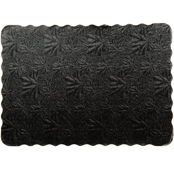 1/4 Sheet Black Scalloped 100 CT