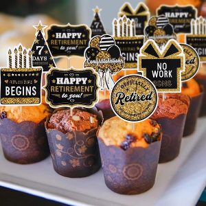 Happy Retirement Cupcake Toppers 12 CT