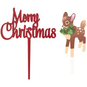 Merry Christmas Deer Vertical Layon 12 CT